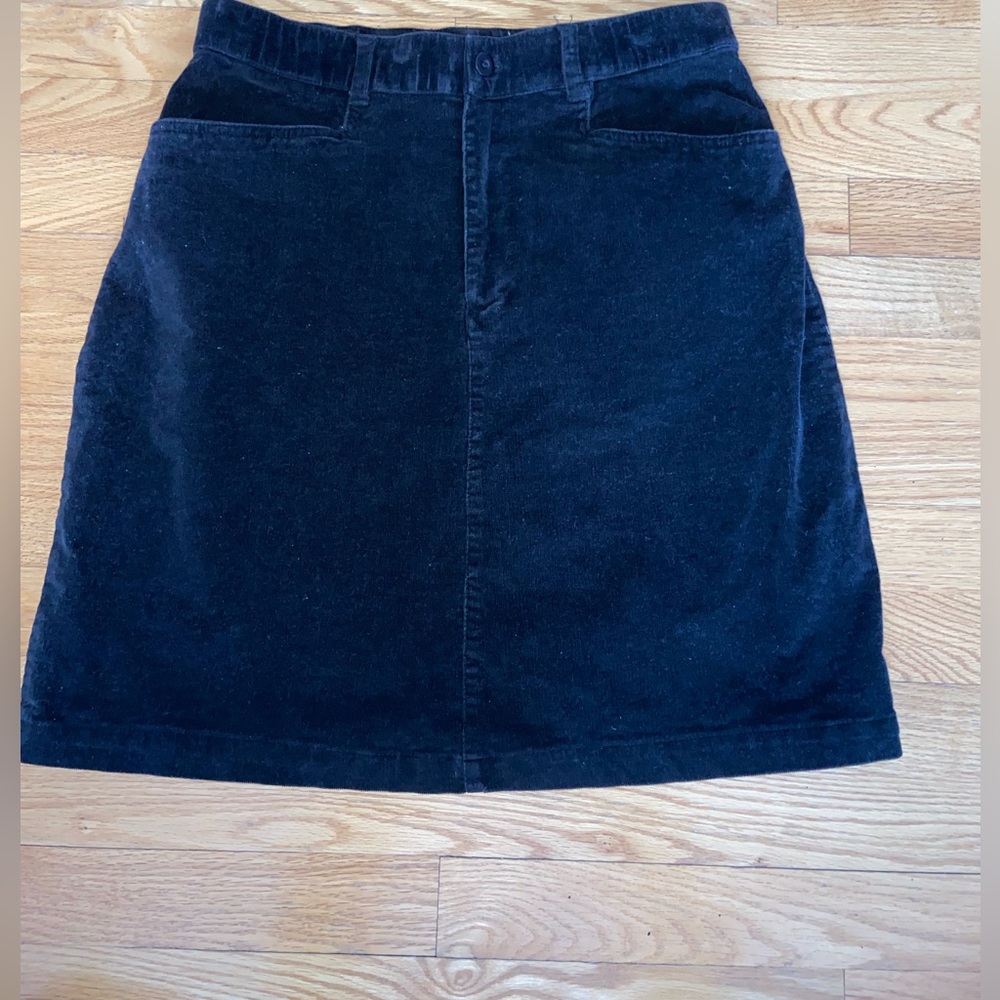 Vintage Black Cord Skirt